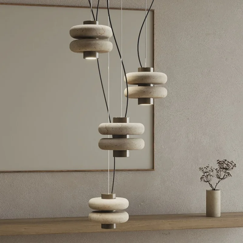 Entrance Restaurant Bedroom Bedside Atmosphere Single Head Marble Chandelier