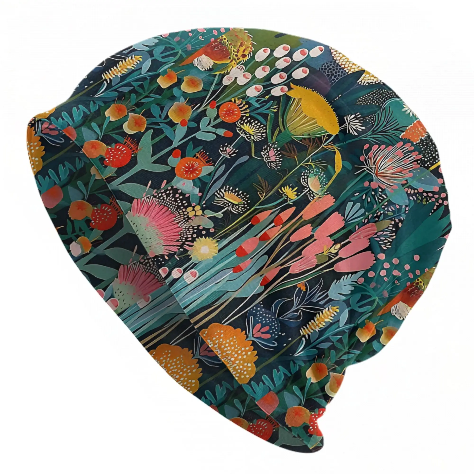 Yayoi Kusama Flower Field Art Skullies Beanies Hat  Vintage Men Women Outdoor Cap Warm Thermal Elastic Bonnet Hats