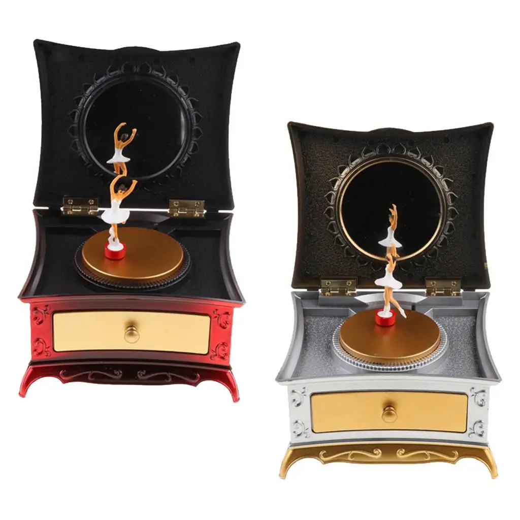 2pcs Musical Jewelry Box for Girls with Drawer and Mirror, the Sky Tune