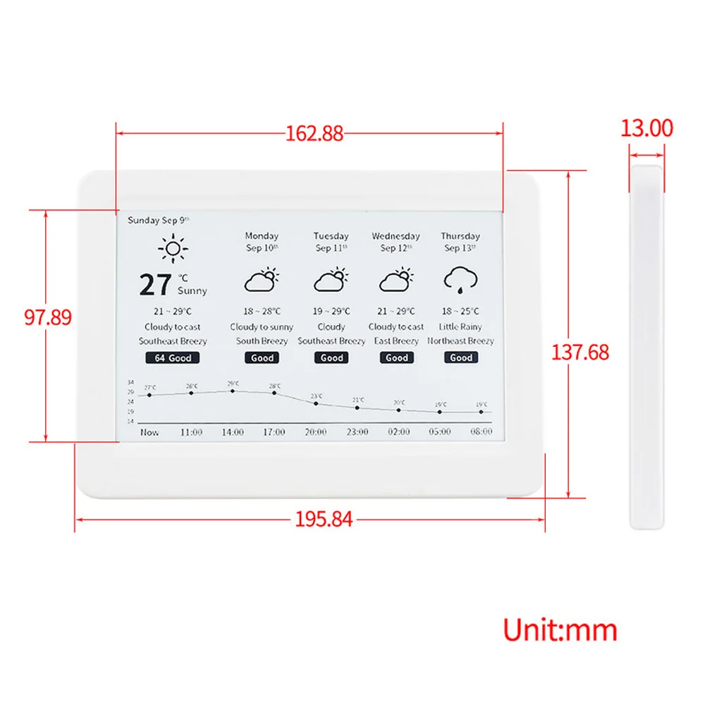 7.5Inch Nfc Shop Display Label Esl Nfc Power Ios Epaper E-Ink Electronic Shelf Label