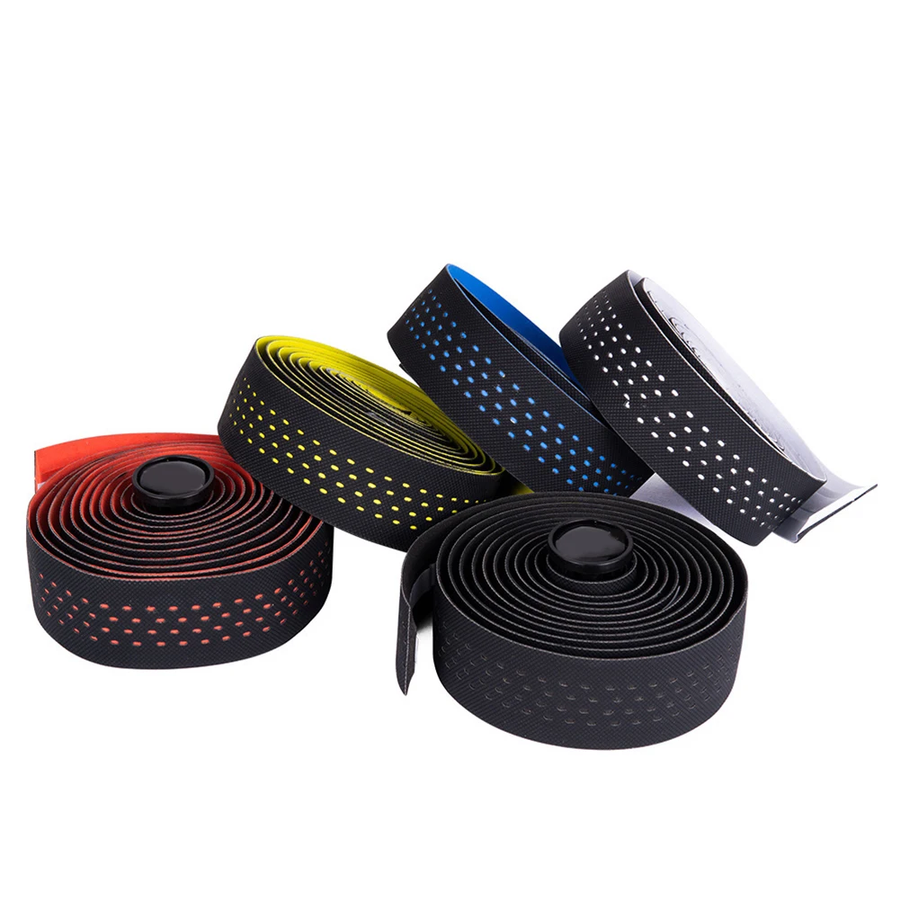 

1Pair Anti-Slip Handlebar Wrap Breathable Sweat Absorption Covers for Road Bike Cycling Grips Tape Yellow Bright Design