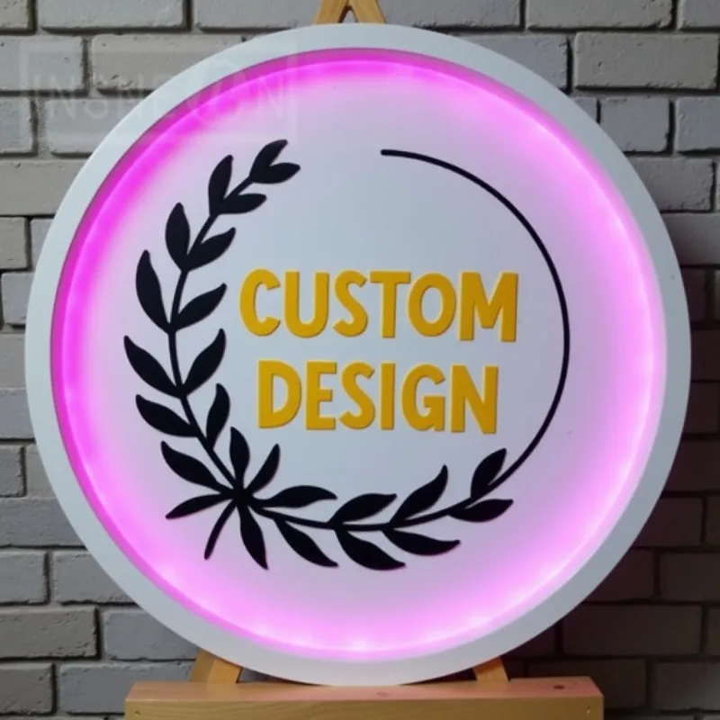 Custom 3D Logo Backlight Sign Glow Lightbox Business Storefront Signs with LED Lighting Text on Signage Logo Display