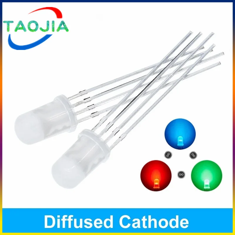 Diodes électroluminescentes LED RVB, cathode commune, anode commune, Leic-document, f5, surbrillance diffuse et transparente pour Ardu37, 5mm, 100 pièces