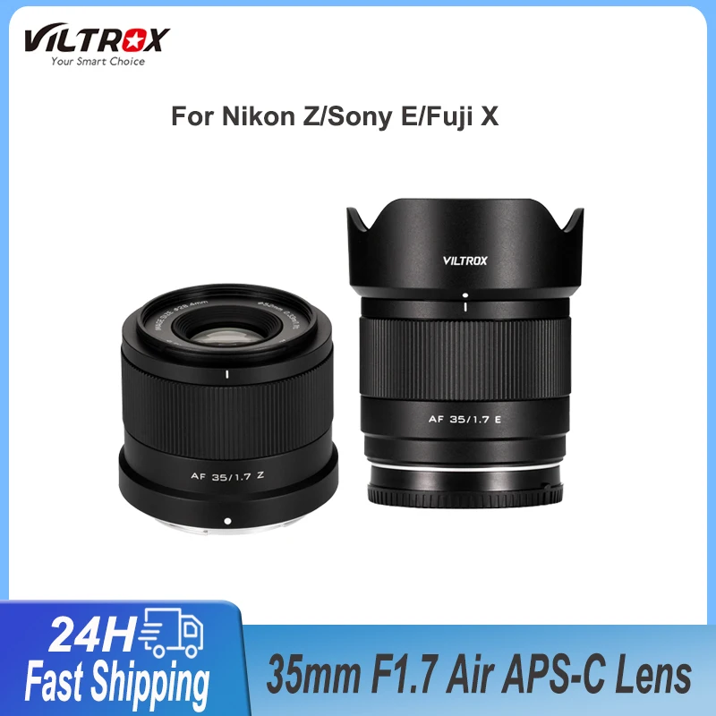 Viltrox 35mm F1.7 Air APS-C Wide Aperture Lens Auto focus STM Motor Dreamy Bokeh for Nikon Z Fuji X Sony E Mount Cameras