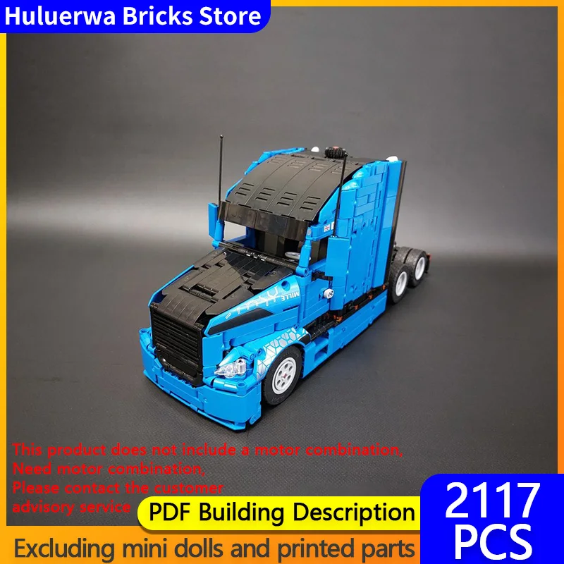 

City Car Model MOC Building Bricks Cascadia Highway Truck Modular Technology Gifts Holiday Assemble Children Toys Suit