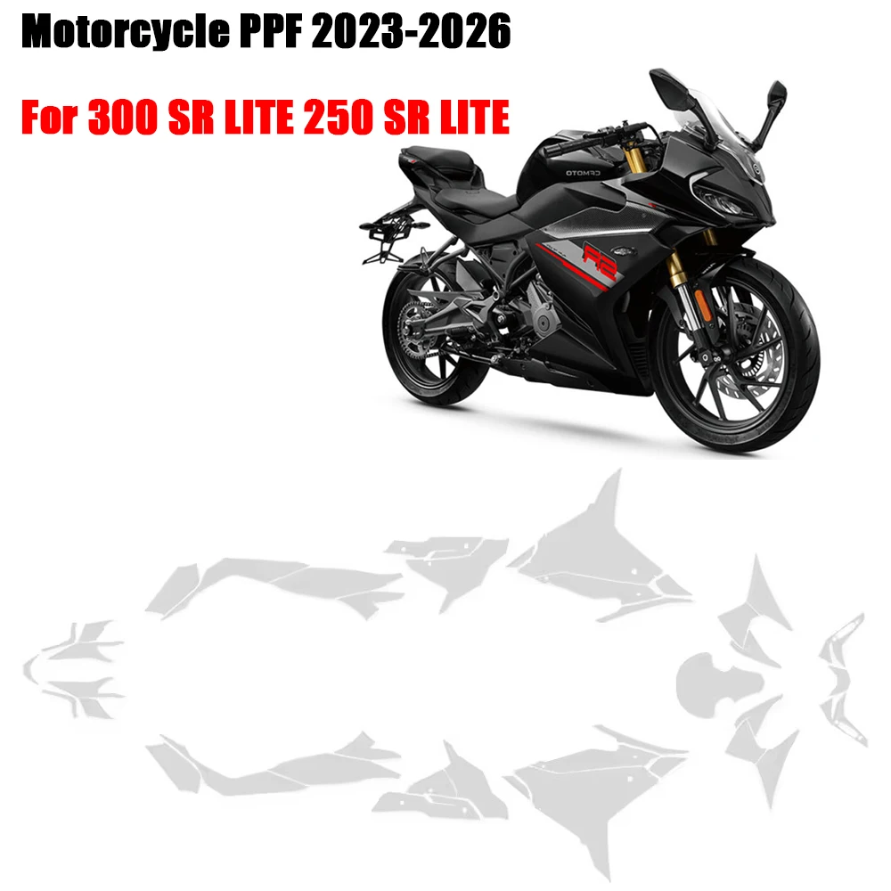 For CFMOTO 300 SR LITE 250 SR LITE 2023-2026 Motorcycle TPU PPF Transparent Paint Protection Film Fuel Tank Protective