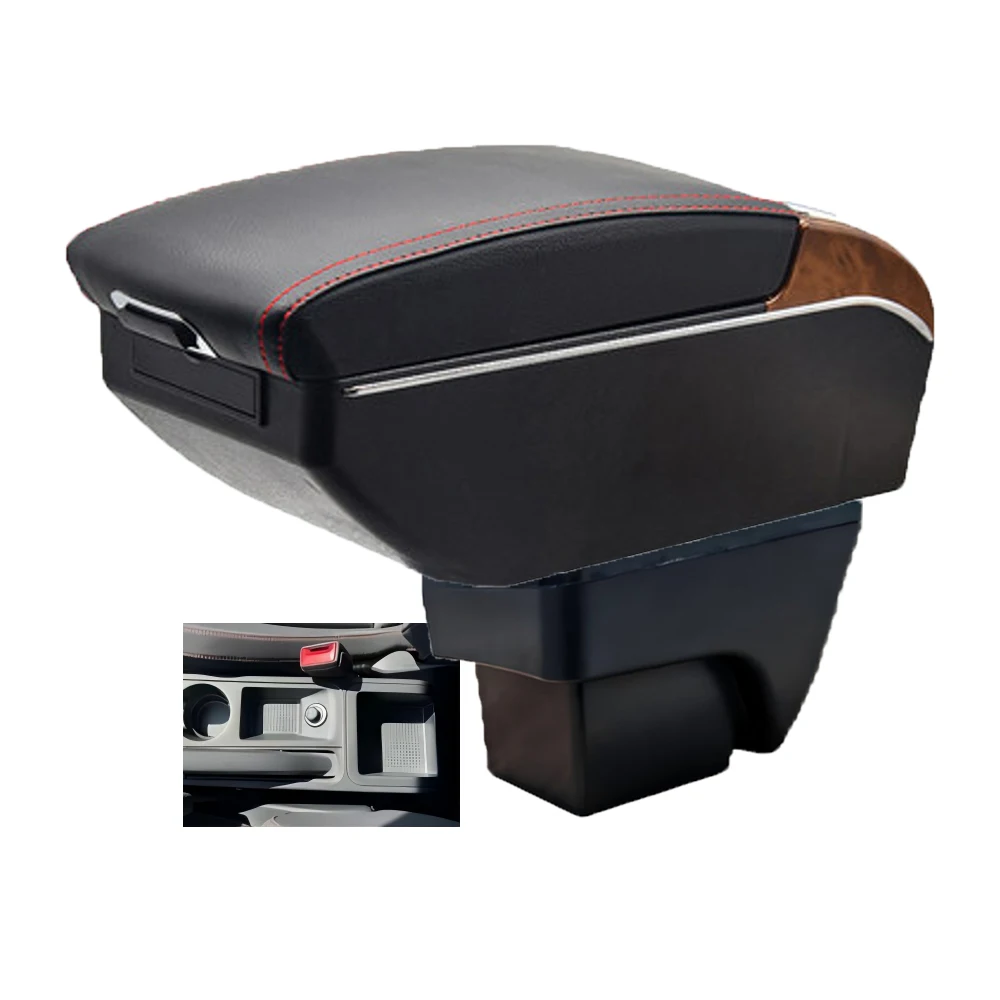 Arm Elbow Rest For Seat Ibiza Armrest Box Center Console Central Store Content with Cup Holder USB Interface