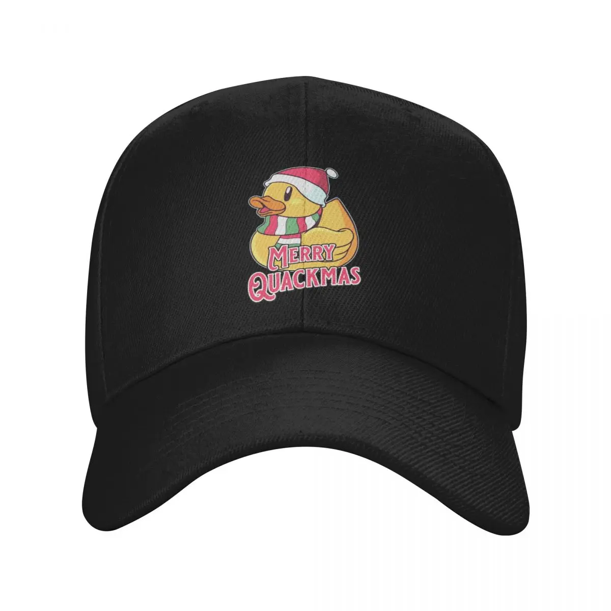 Funny Merry Quackmas Rubber Ducky Christmas Duck Baseball Cap dad hat Gentleman Hat Hood For Men Women's