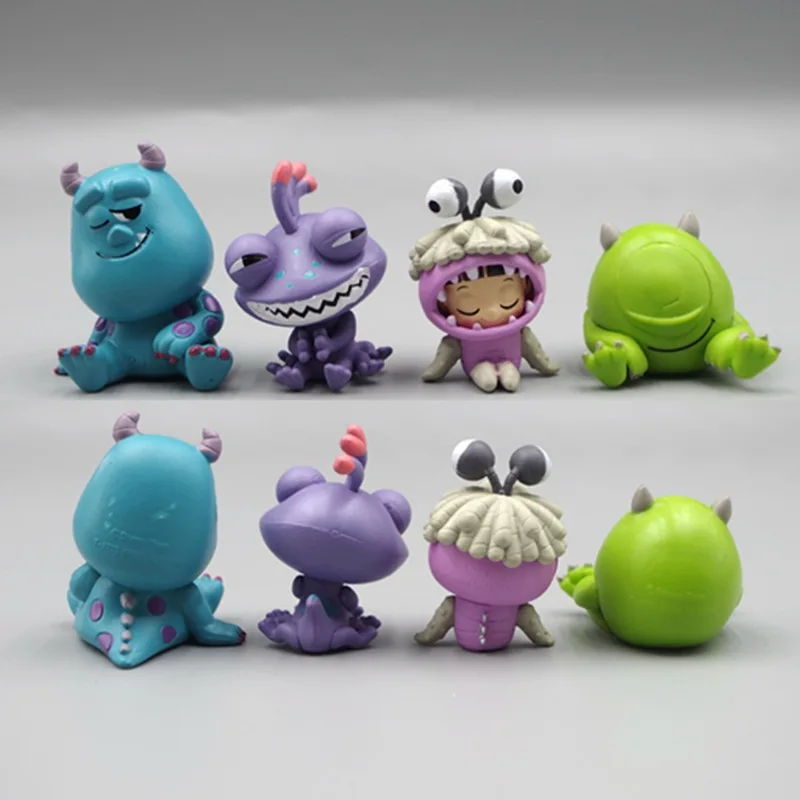 4 Uds. Figuras de monstruos universitarios Toy Story Inc figura de acción de Anime alienígena Michael Wozosky Randall Boggs versión Q modelo Juguetes