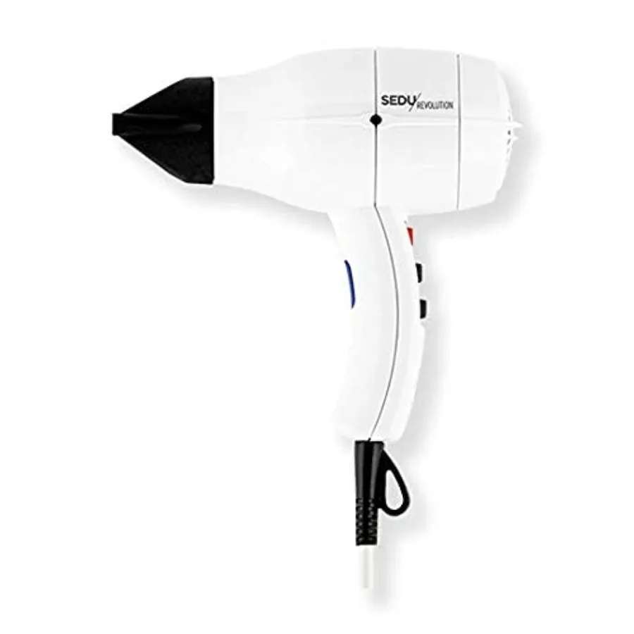 

Professional salon hair dryer for fast drying, tourmaline ionic technology, white color, lightweight and quiet operation