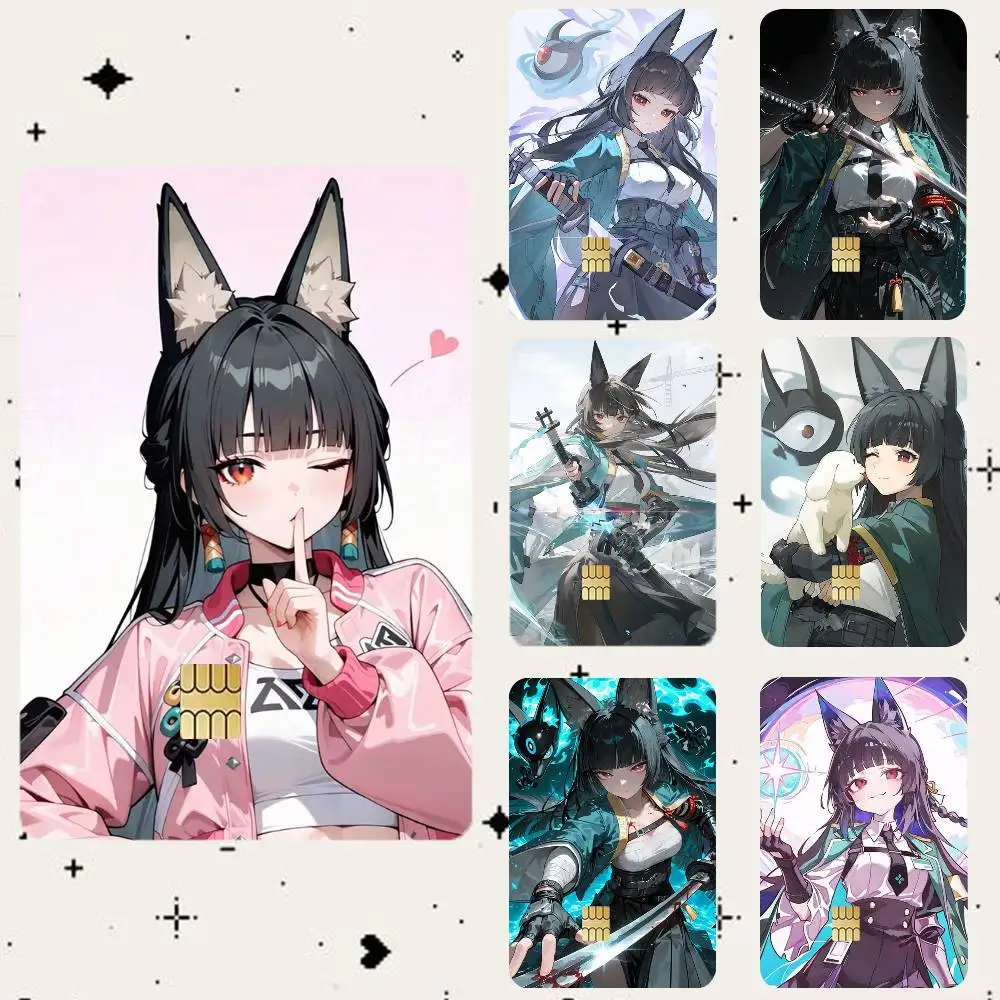 Z-Zenless Zone Zero Miyabi H-Hoshimi HD Waterproof Card Skins Protective Stickers for Credit Bank Game Cards