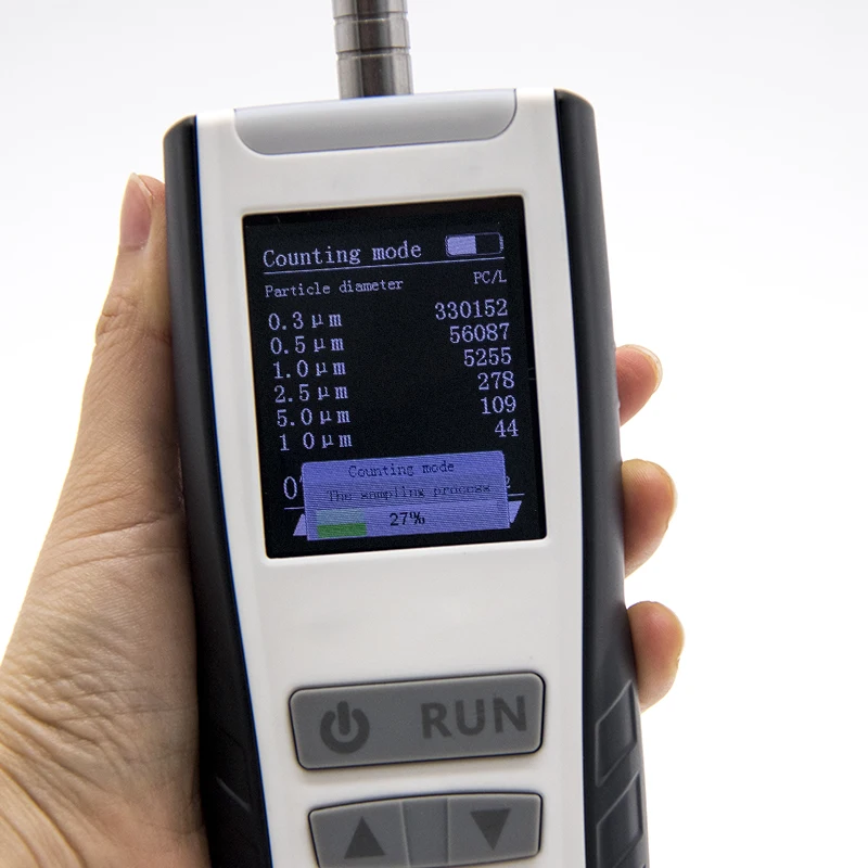PM0.3/0.5/1/2.5/5/10 Dust Particle Counter 6 Channels Laser Airborne Dust particle Analyzer data logging air partucle analyzer