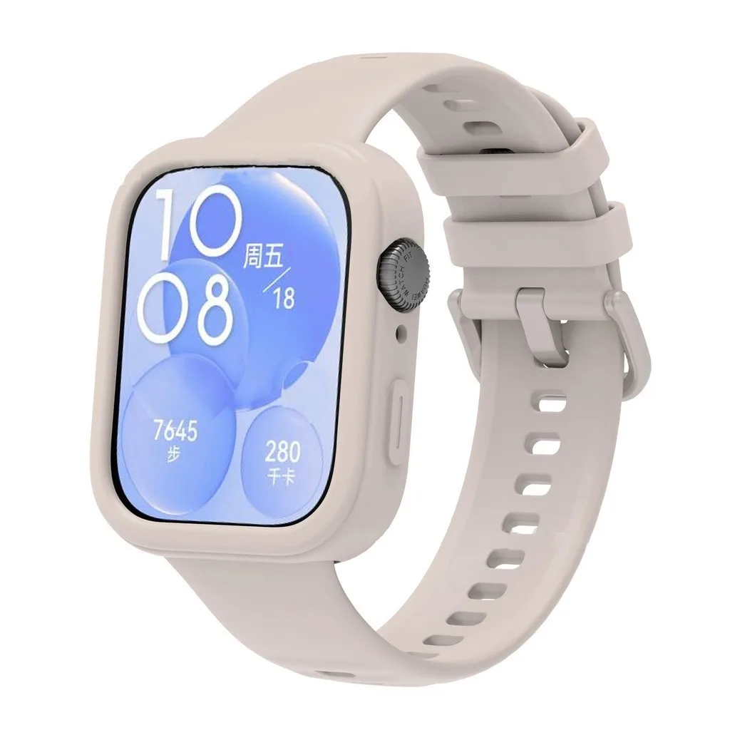 Silicone Case+Band For Huawei Watch Fit4 Fit3 Fit4Pro Protector Cover For Huawei Fit4/3 Replaceable Band Watchband Accessories