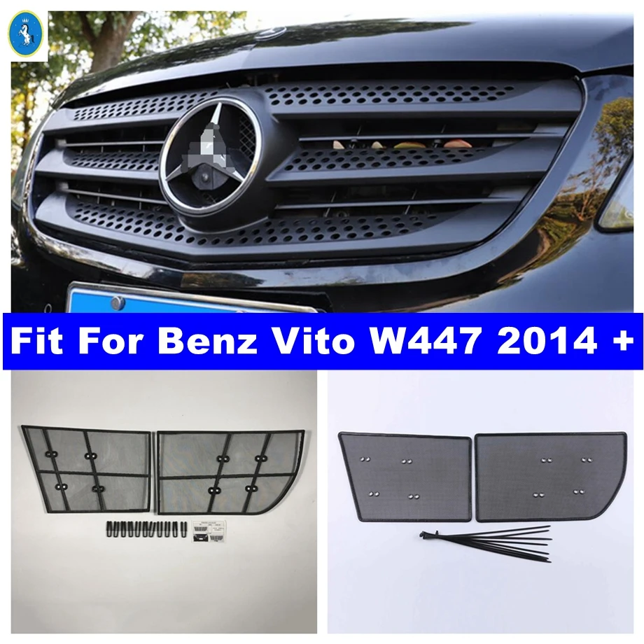 

Car Front Grille Insert Net Anti-insect Screening Net Protective Head Mesh Cover Trim For Benz Vito W447 2014 - 2021 Accessories