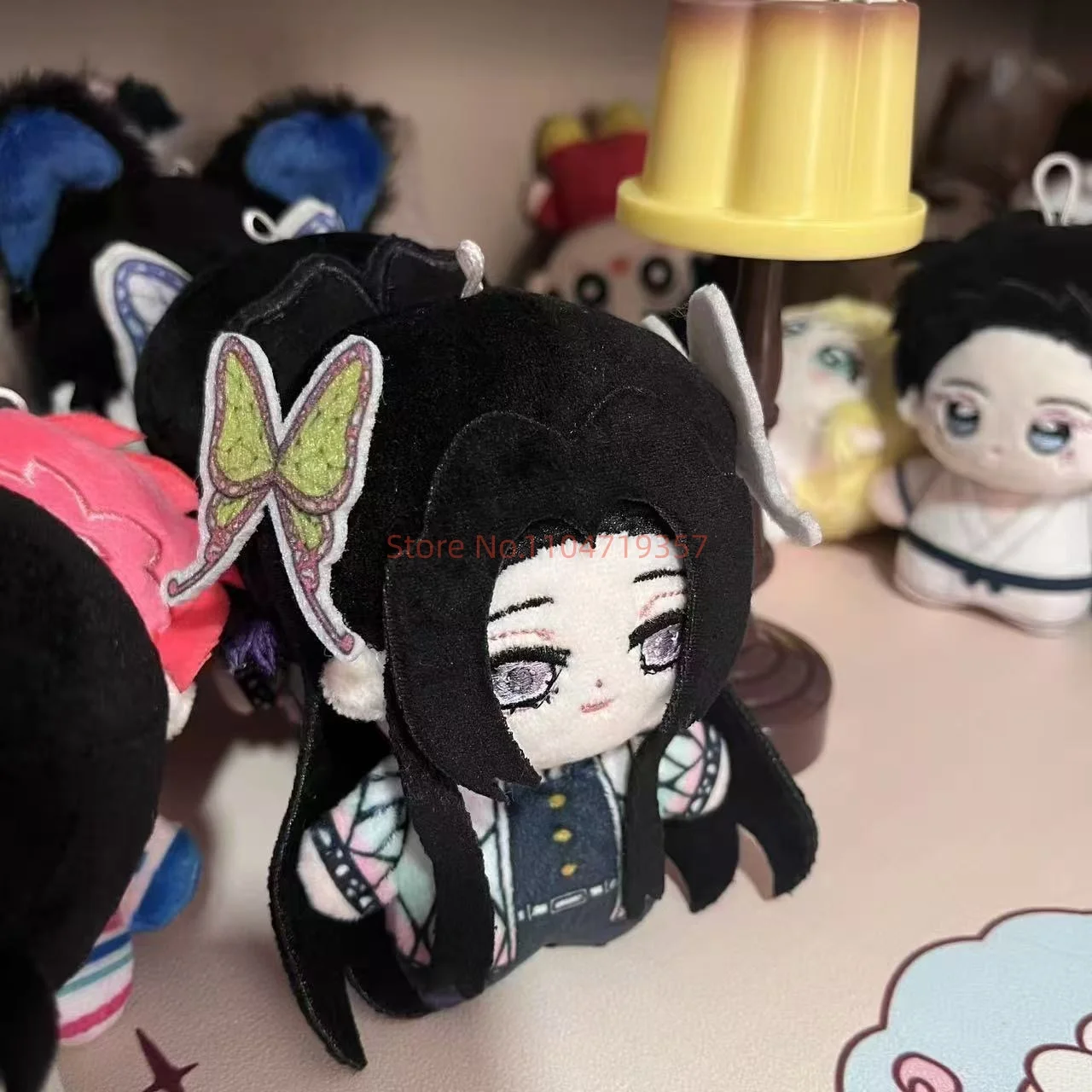 Demon Slayer: Kimetsu No Yaiba Shinobu Kocho & Kanae Kocho 10cm Printed Cotton Cute Model Plush Doll Toys Keychain Pendant Gift