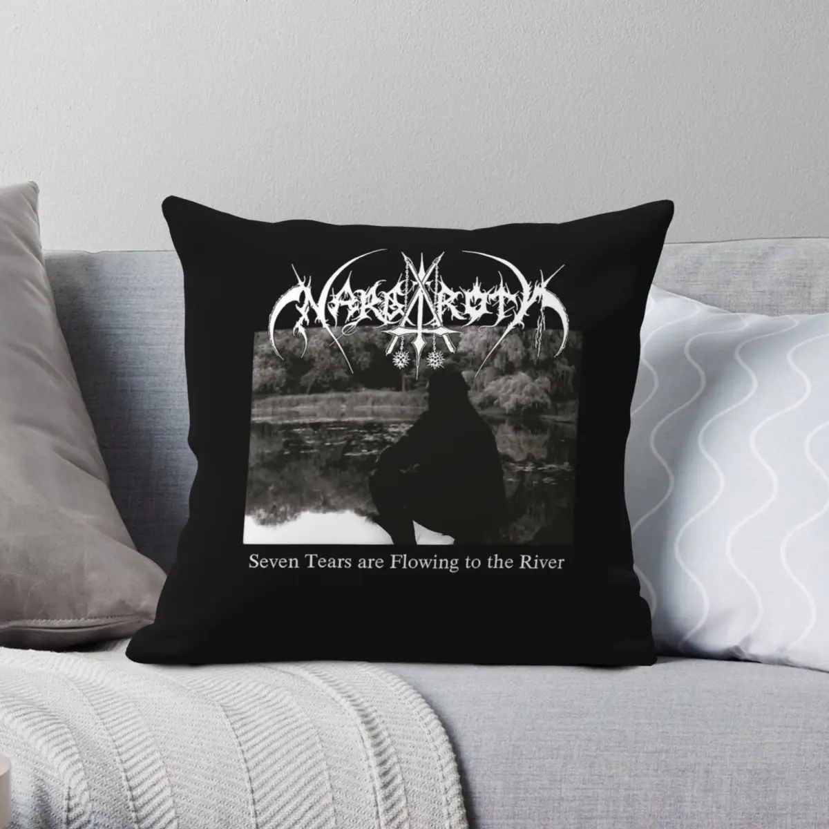 Nargaroth Seven Tears Are Flowing To The River Pillowcase Polyester Linen Velvet Printed Zip Decor Throw Pillow Bed Cushion Case