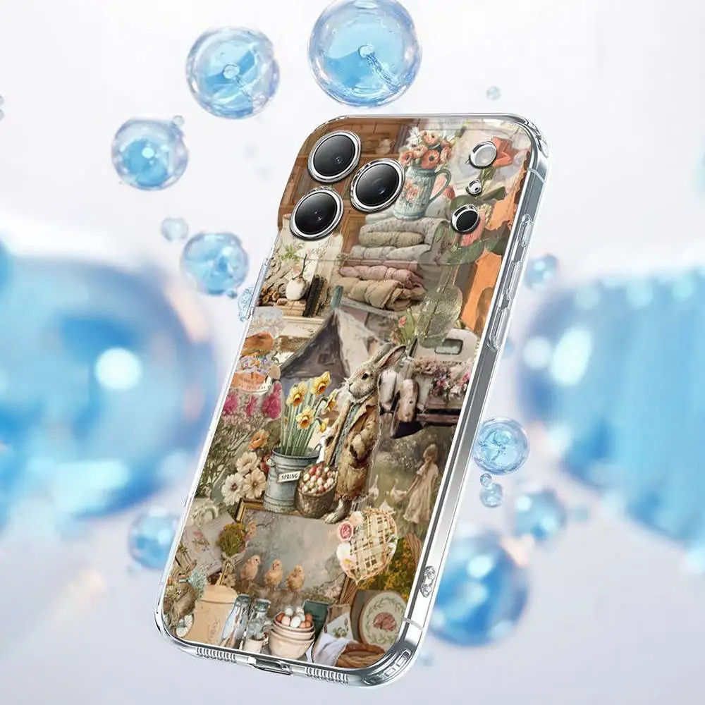 Cute Lovely P-Peter Rabbit Phone Case For iPhone 17,16,15,14,13,12,11 Plus,Pro,Max,Plus,E,SE4,Air,Mini Transparent