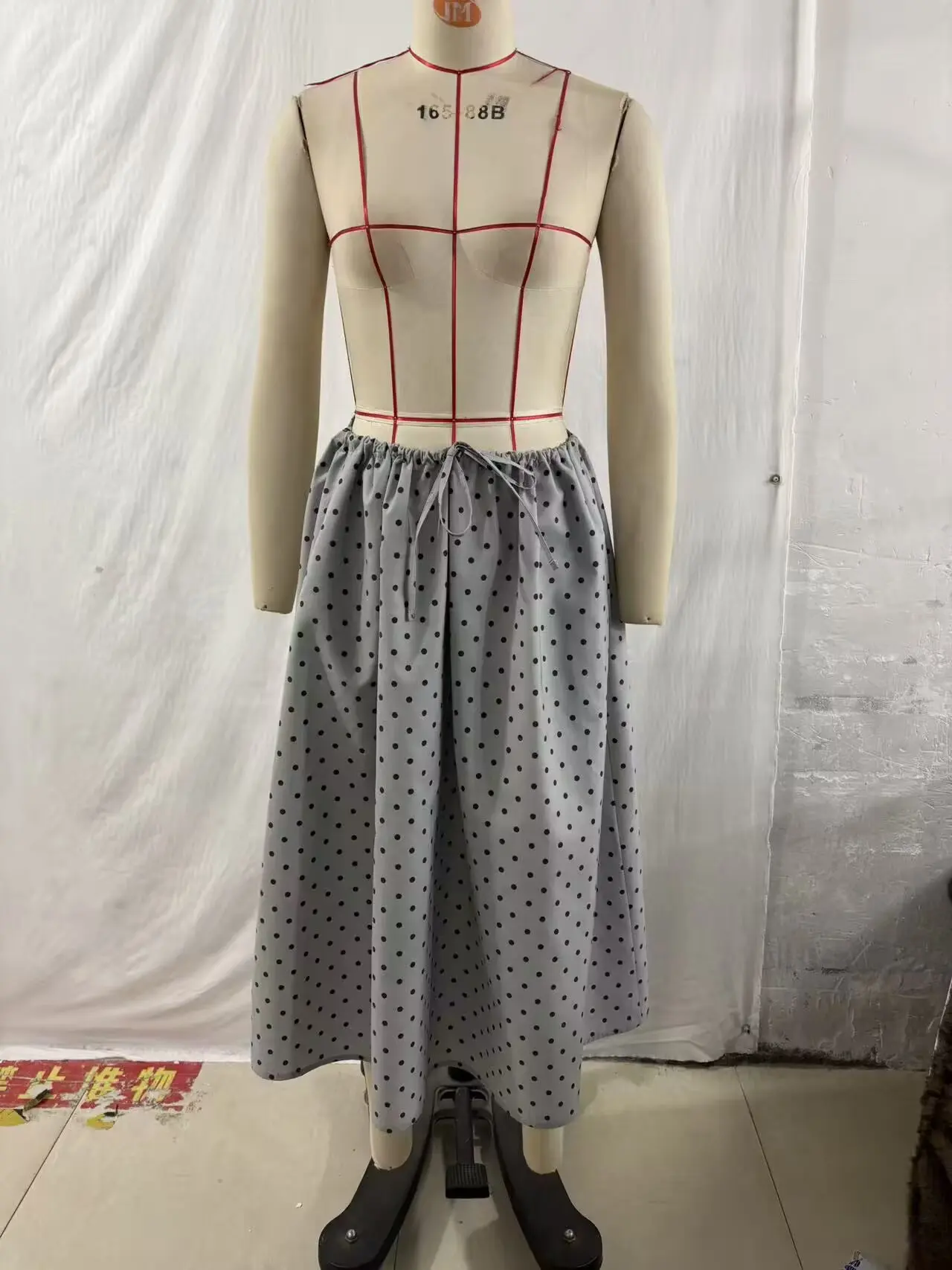 

Женская летняя новинка 2026: модная повседневная юбка миди с бантом и принтом в горошек, в стиле ретро-шик, женская полуюбка Vestido Mujer