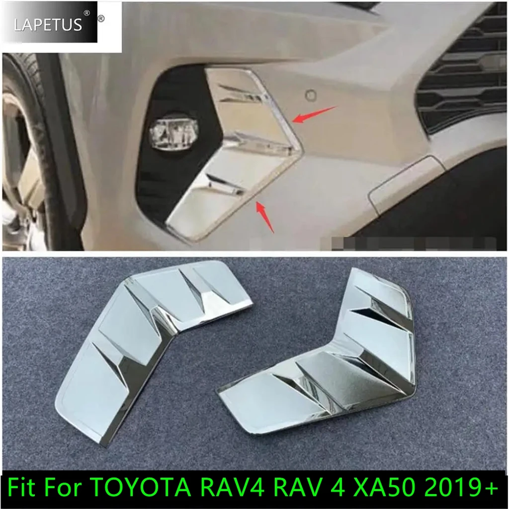 

Auto Front Fog Light FogLight Lamp Eyelid Eyebrow Decor Cover Trim For TOYOTA RAV4 RAV 4 XA50 2019 - 2024 ABS Chrome Accessories