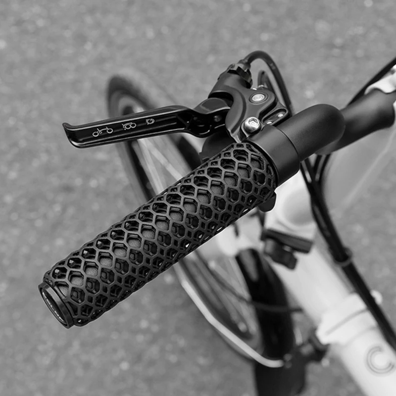 

Ergonomic Bike Handle Grip Printed Honeycomb Meshes Durability Nonslip 69HD