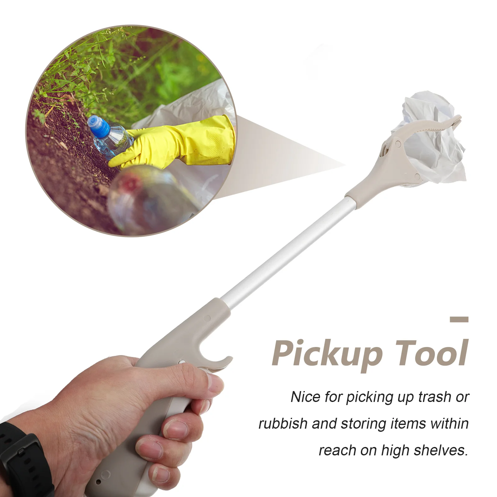 1pc Reaching Stick Up Tool Home Trash Picker Practical Trash Clamp Rubbish Clip Garbage Clip