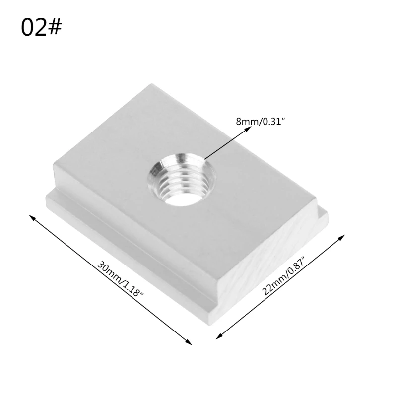 A2UD M6 T-slot T-Slider เลื่อนอ่อนนุชสำหรับงานไม้เครื่องมือ Slot Fastener Jigs Pressi