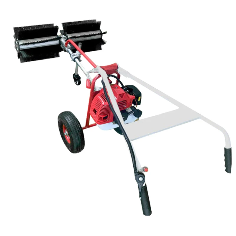 آلة فرشاة العشب الصغيرة من نوع الدفع، ملعب ثنائي الأشواط، فرشاة تمشيط العشب الاصطناعية، آلة فرشاة العشب