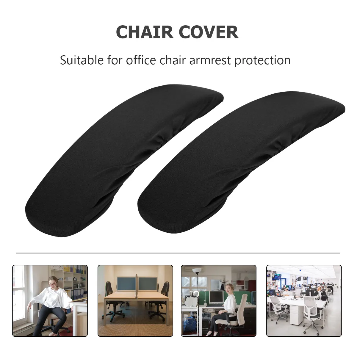 2Pcs Chair Handle Covers Fabric Elastic Protective Dustproof Pads Anti Stain Fingerprint Cover for Metal Handles Comfortable