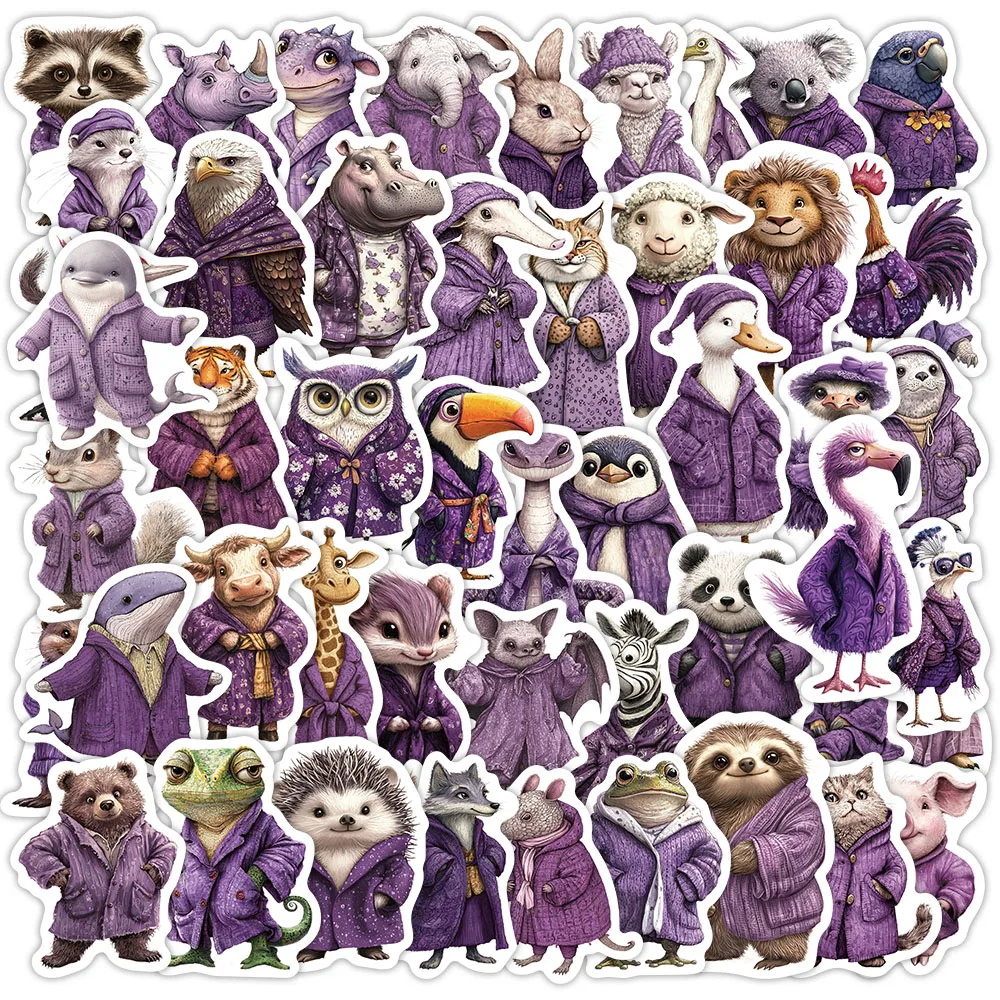 50PCS Cartoon Charm Atmosphere Illustrations Animal Stickers Decoration Mobile Tablets Water Cups DIY Waterproof Stickers