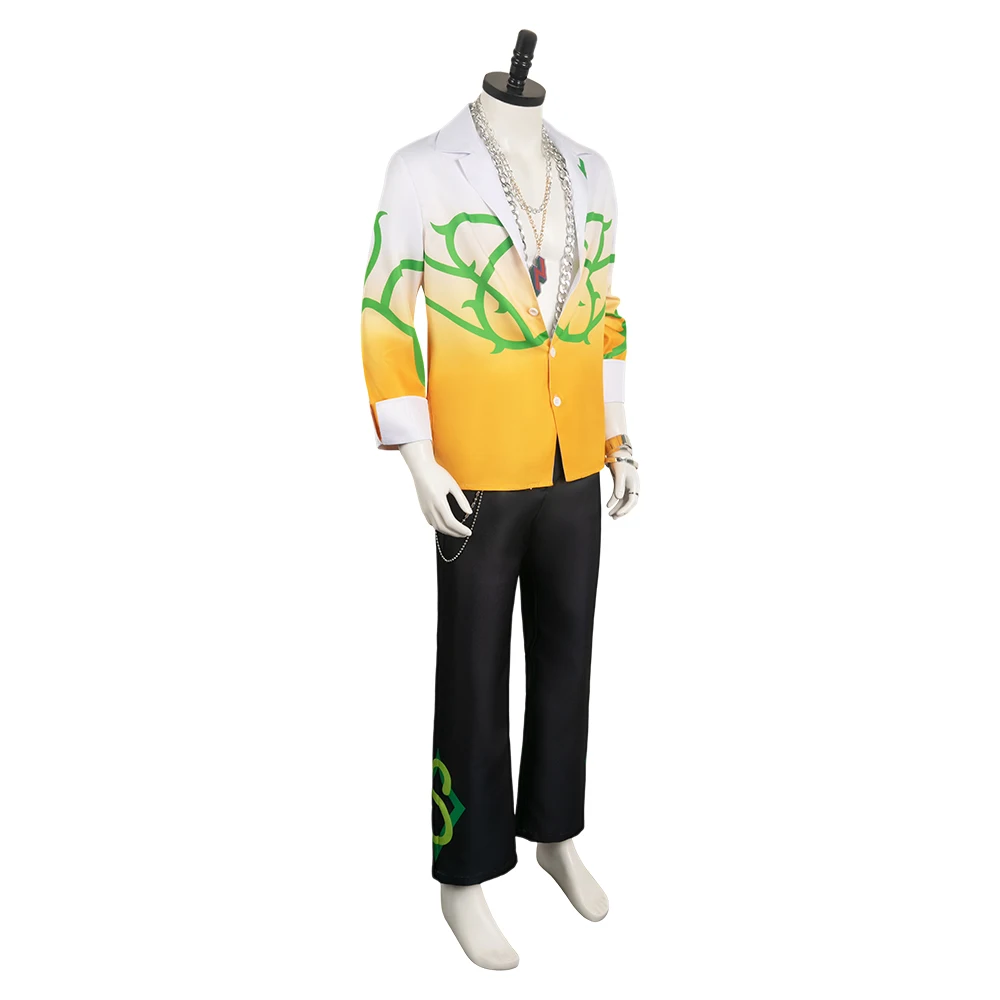 Disfraz de Anime BUCCHIGIRI Marito Jin para adultos, camisa, abrigo, pantalones, collar, trajes, disfraz de fiesta de Carnaval de Halloween