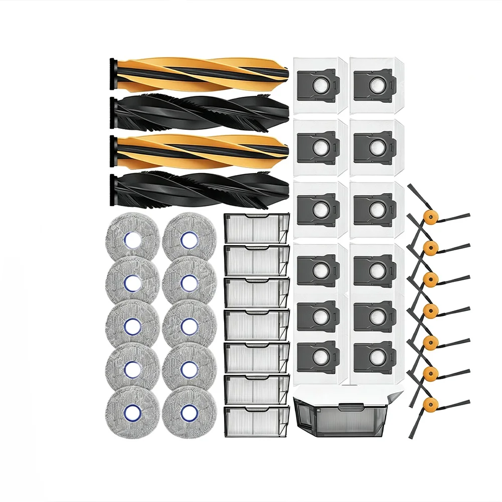 Complete Replacement Kit For Dreame For X60Max Ultra Complete Robot Vacuums With Brushes Filters Mop Pads Dust Bags Bin