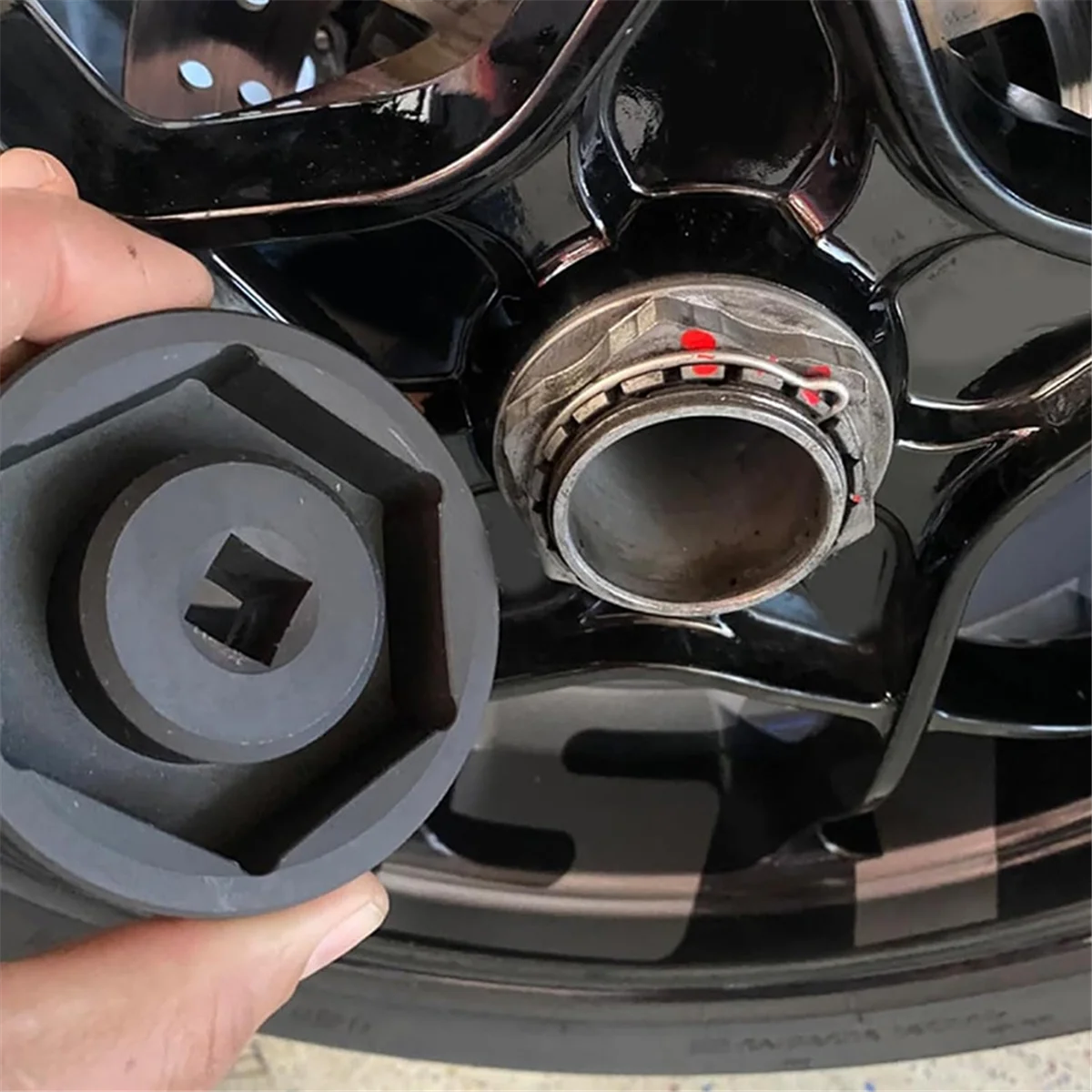 HIWS Motorcycle Rear Wheel Axle Nut Removal Socket Tool 60 mm 1/2 Inch Drive Socket for 1290 Super