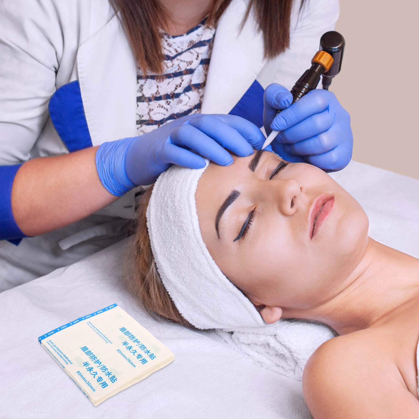 Parche impermeable de 20 piezas, tela no tejida transpirable, envoltura para la nariz, lavado de cara, resistente al sudor, alta adherencia