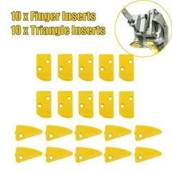 20 piezas 4,5*2,5 cm insertos de dedo de plástico de nailon accesorios de inserciones triangulares sin palanca para cambiador de neumáticos de coche Corghi Hunter