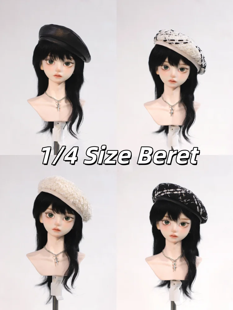 

BJD Ddoll Hat For 1/4 Dolls Beret Doll Accessories(No Doll)