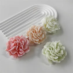 Flower Candle Silicone Mold 3D Carnation Silicone Candle Gypsum Set Handmade Wax Model Cake Baking Mold Craft Production