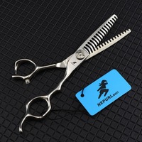 Nepurlson 6 Inch Japanese Steel Barber Hair Thinning Scissors Professional Salon Hairdressing Scissors