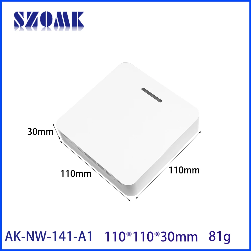 SZOMK 110x110x30mm ABS Mobile WiFi Router Enclosure for SIM Card Hotspot and Portable High Speed Internet Device Housing
