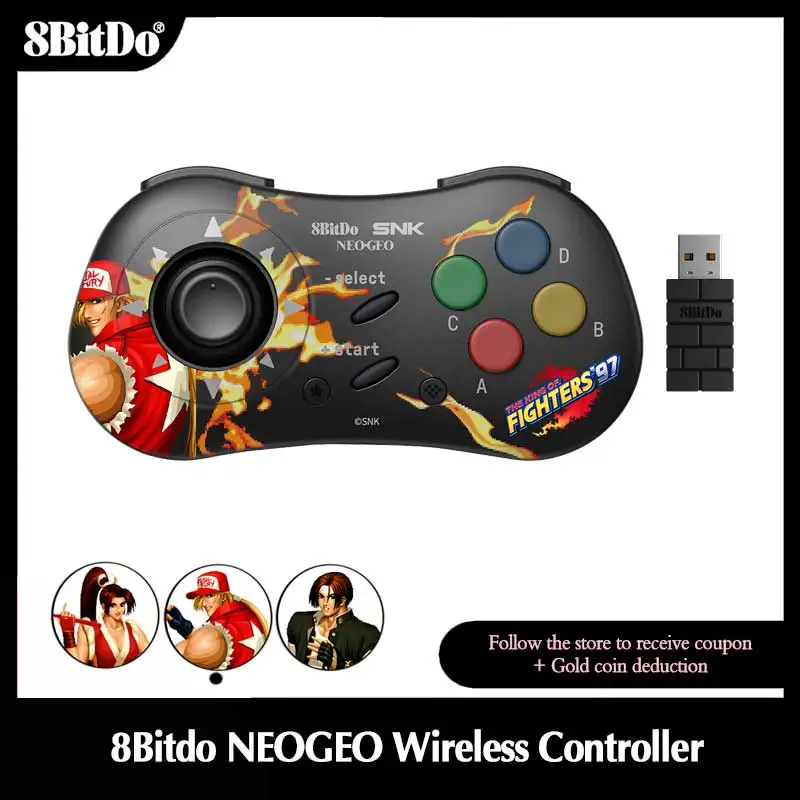 

8BitDo NEOGEO 2.4G Wireless Game Controller With Turbo Function,Bluetooth Gamepad by SNK for Windows 10/11, Android NEOGEO mini