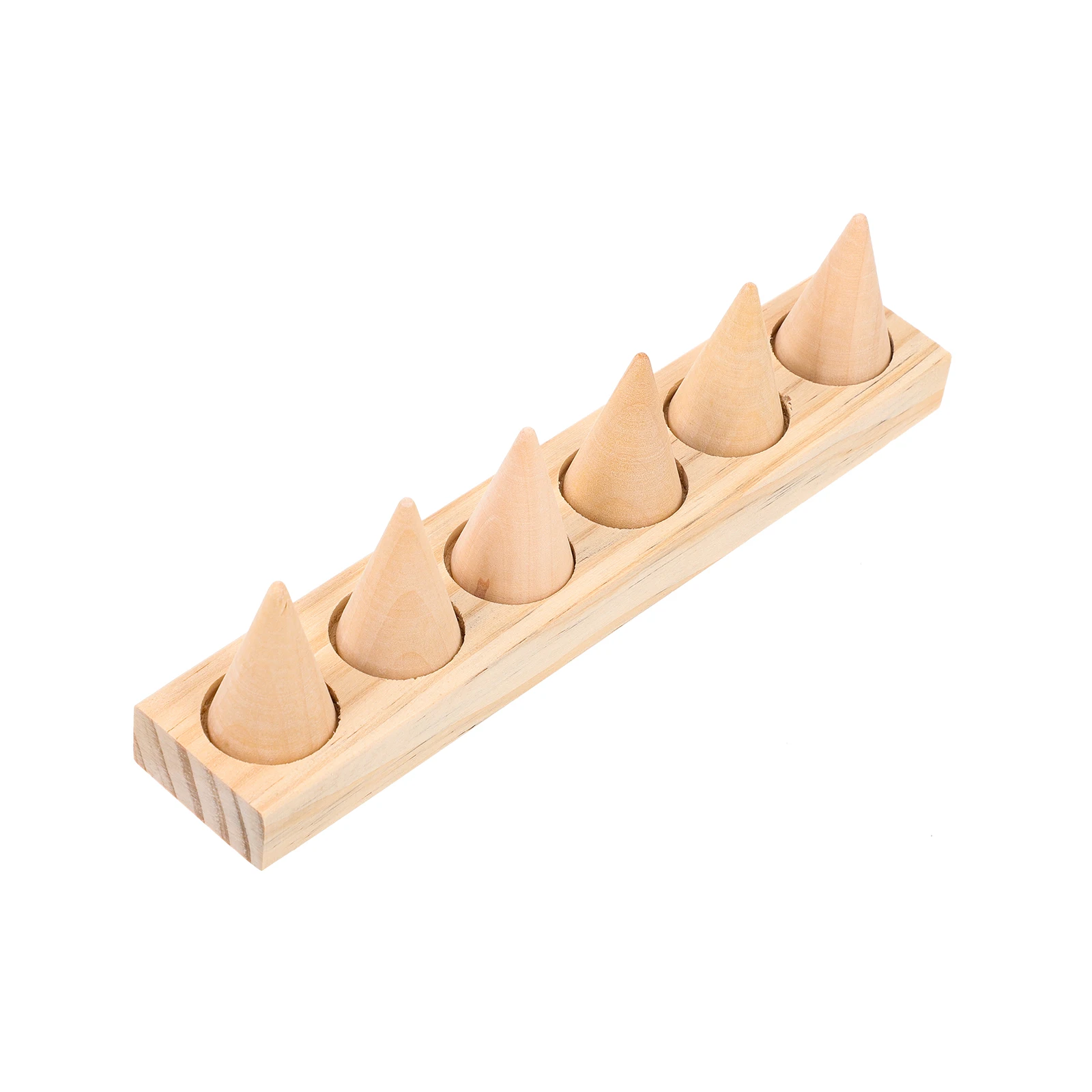 

Коническая подставка для колец Подставки для сережек Стеллаж для хранения Витрина Держатель конуса Деревянные влюбленные