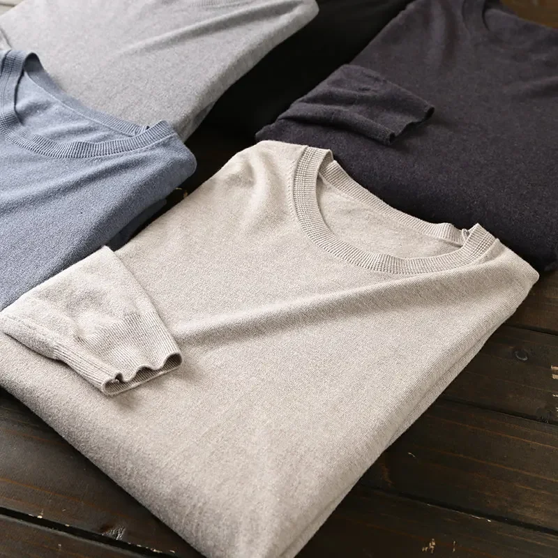 Soft and delicate! Japanese remaining orders! Autumn and winter thin round neck knitted bottoming sweater