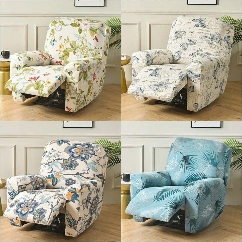 Floral Recliner Sofa Cover  Chair Cover Elastic Massage Sofa Slipcovers for Living Room Lounger Armchair Sofa Covers