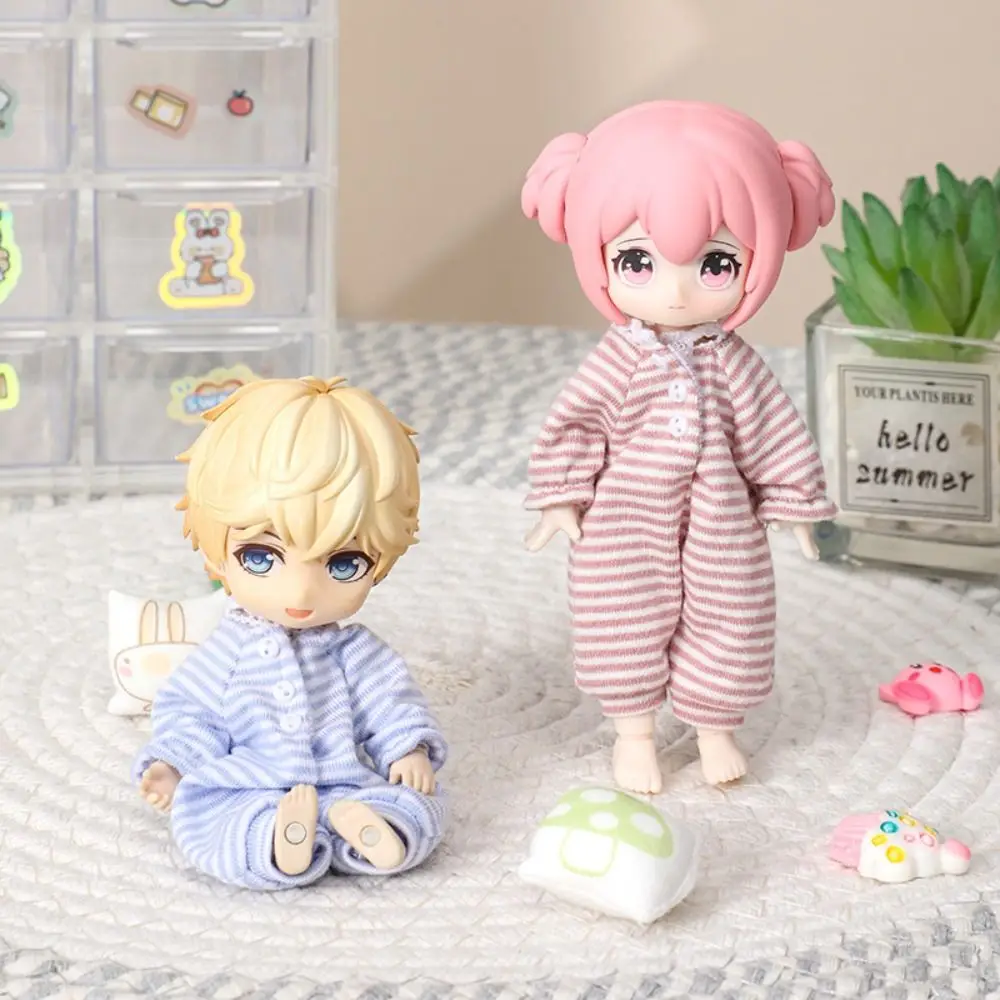 7 Colors Doll Striped Pajamas Cute Accessories Climbing Suit Doll Sleep Clothes