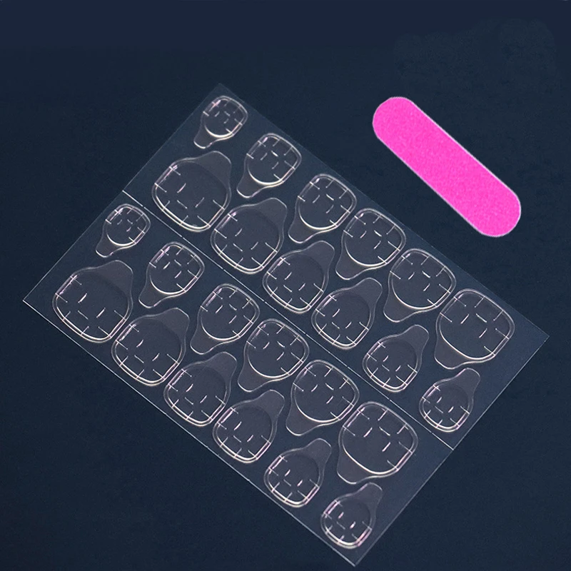 24 PCs Long French Minimalist Nails with 1 Jelly and 1 Nail File image 5