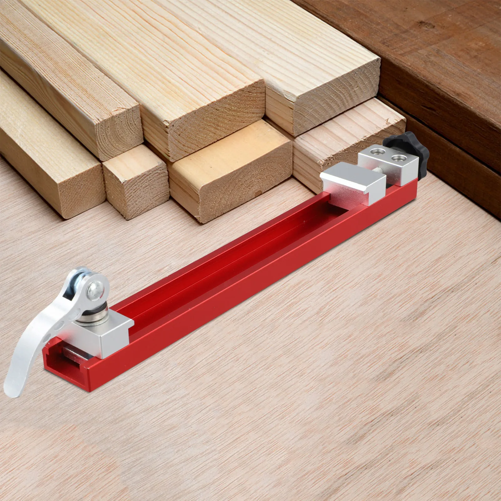 Customizable Width Cutting Machine Ruler Featuring For Aluminum Alloy and Secure Locking Clamp for Steady Cuts