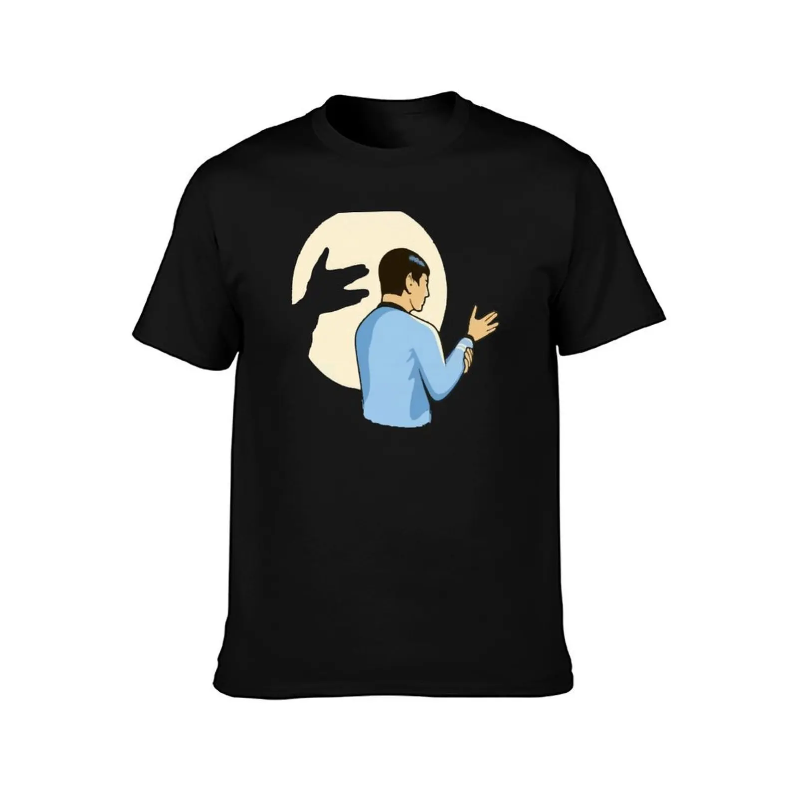 Spock's Shadow Puppet T-Shirt Comfortable Basic Crew Neck Tee T-Shirt