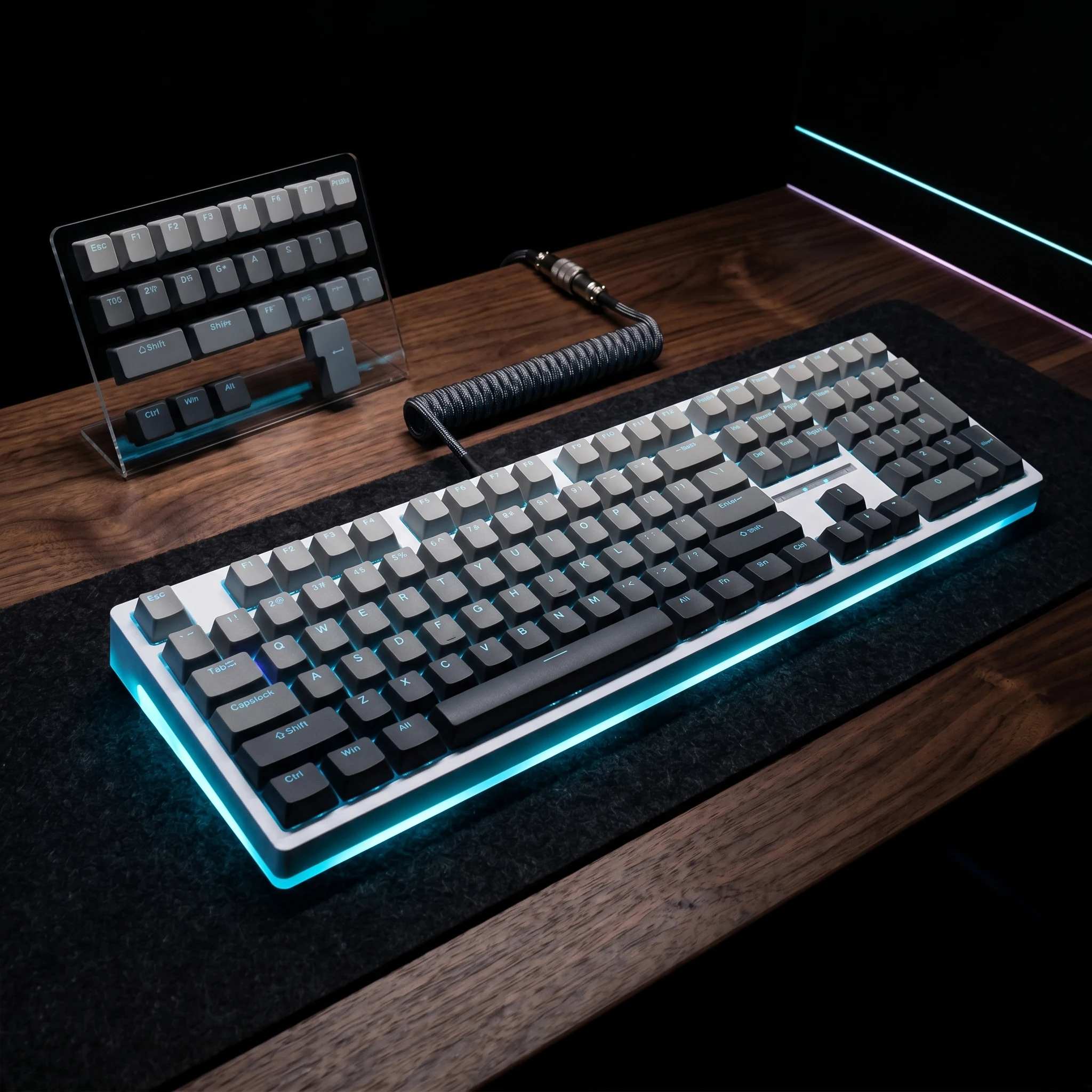 Gradient Mechanical Keyboard Keycaps OEM Profile PBT Top Print Shine through backlit RGB keycap For Cherry Mx Switch Key Caps