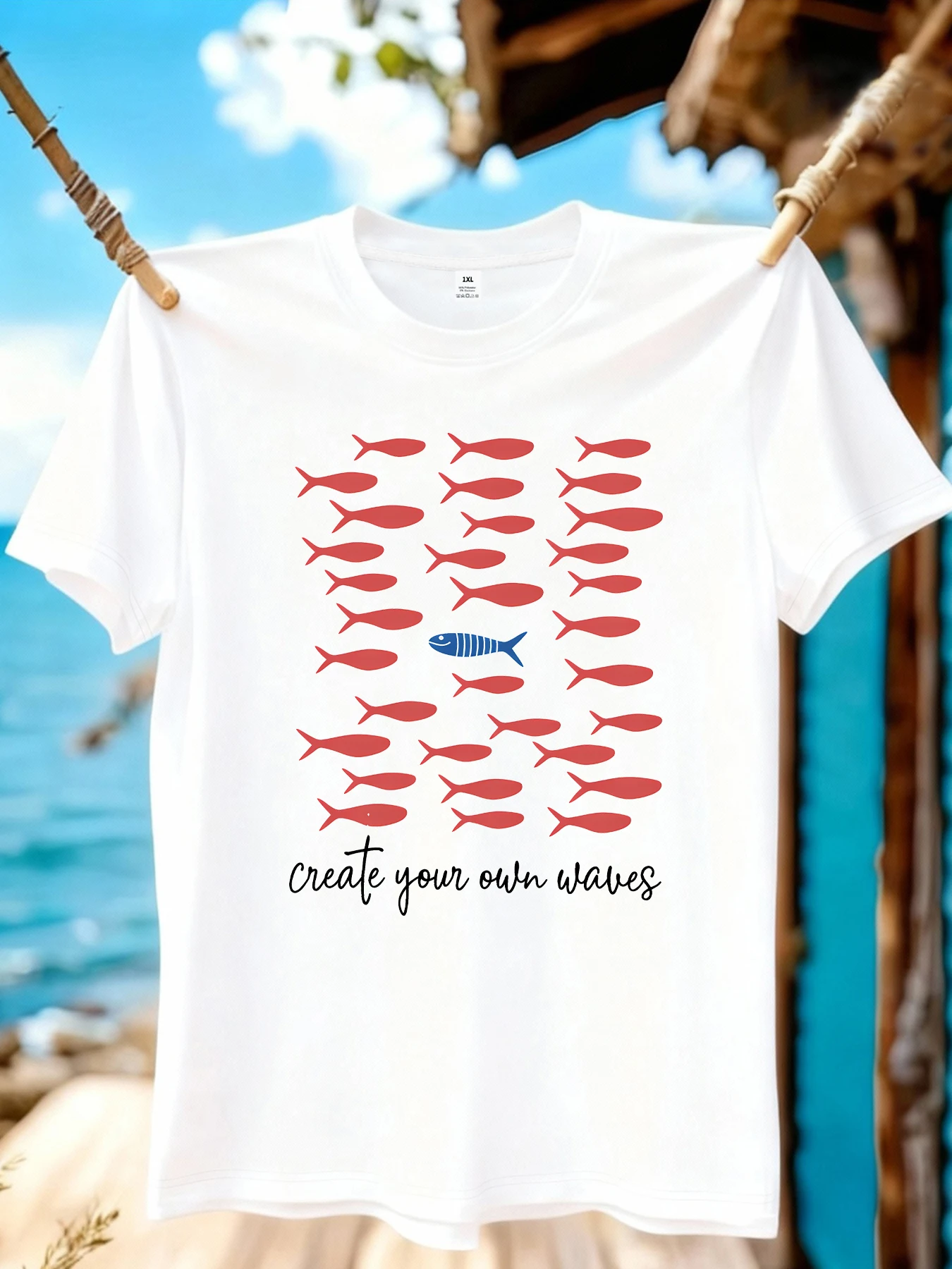 

【WZM109148】Unique printed plus size women's round neck summer casual short sleeved street fashion versatile T-shirt
