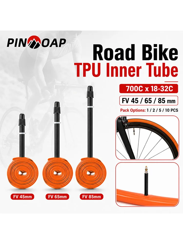 AliExpress pinmoap PINMOAP 1/2/5/10P Road Cycling Inner Tube 700x18-32c Bike Tire Tube French Valve Puncture Resistant Butyl Rubber Repair Accessor