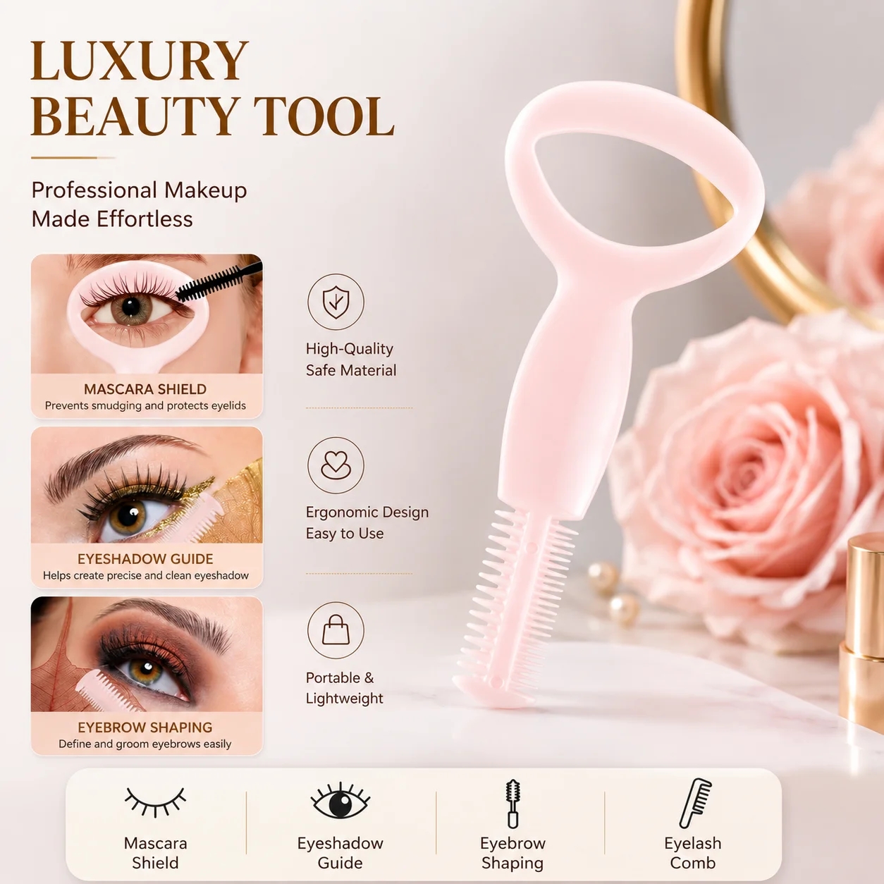 Dual-ended Eyeliner Eyelash Stencil Applicator Tool Eye Shadow Guide Template Durable Eyelash Eye Makeup Tool Eyeliner Stencils